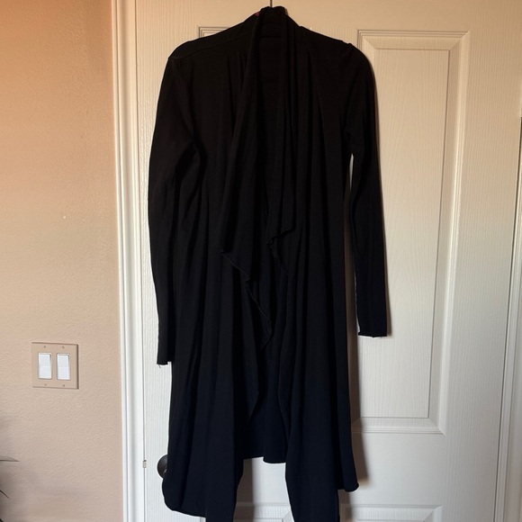 Hard Tail Women’s Long Black Layered Cotton Sweater Size Small - Picture 3 of 5